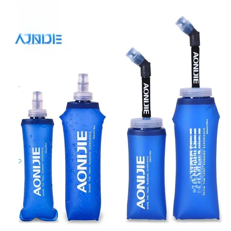 AONIJIE 250ML 600ML flacon souple pliable en Silicone bouteille d'eau pour le Sport de plein air voyage course bouilloire hydratation Pack sac gilet