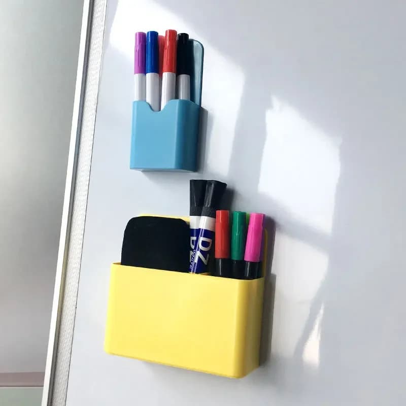 Porte-stylo magnétique en plastique, boîte de rangement pour marqueurs effaçables, organisateur de crayons pour la maison et le bureau, tableau