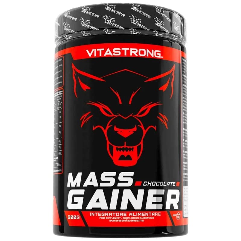 Vitastrong Mass Gainer, poudre protéinée à 30 % avec un fort contenu calorique, maltodextrine, cluster dextrine, 3 g de créatine monohydrate en