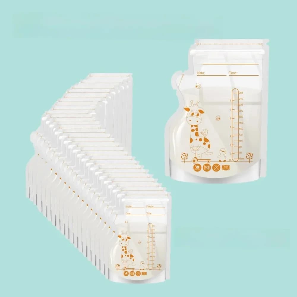 Sacs de conservation jetables pour lait maternel, 100 ou 50 paquets, capacité de 250ml, qualité hospitalière, autoportants, bec verseur facile