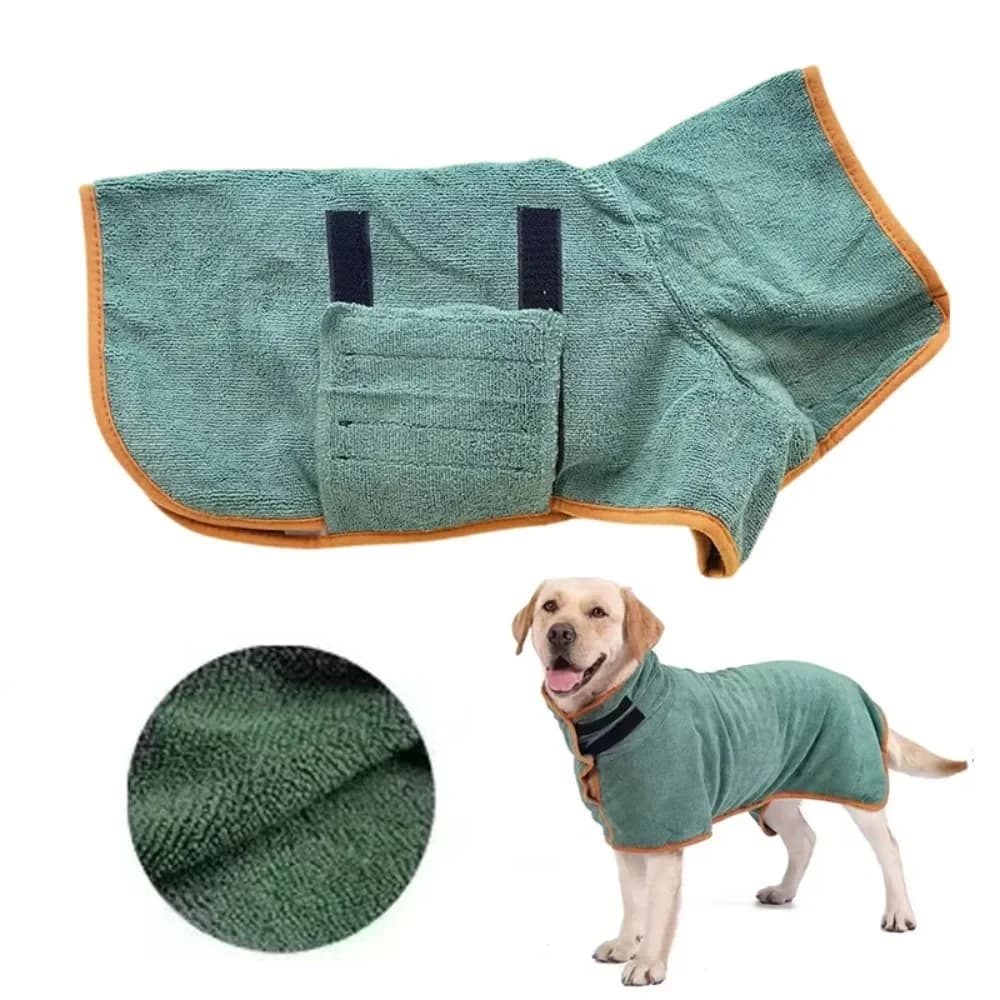 Nouveau peignoir absorbant pour chien, serviette de bain à séchage rapide pour animaux de compagnie, grand et petit chien, peignoir absorbant