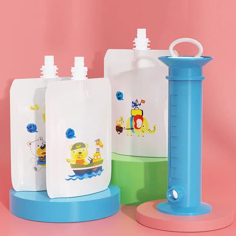 Distributeur de Remplissage de Fruits Pu123 pour Bébé, Poudres Alisenspour Nouveau-Né, Sac d'Alimentation, Stockage, Récipient Complémentaire
