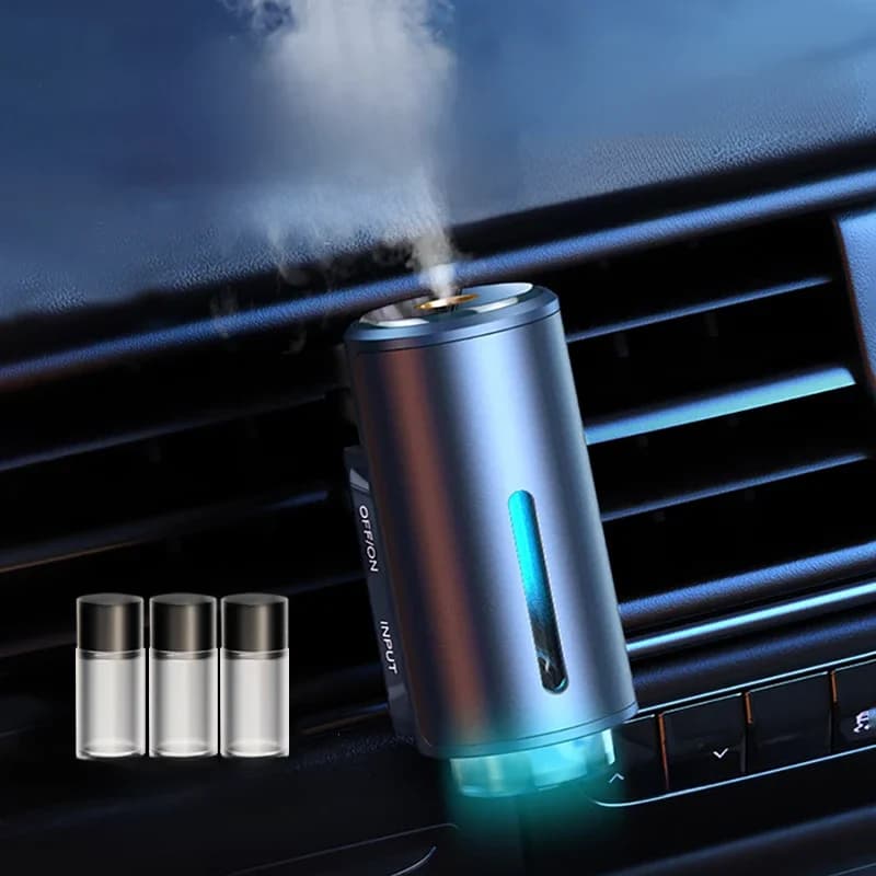 Diffuseur d'air électrique pour voiture, humidificateur d'arôme pour ventilation de voiture, brume d'aromathérapie, désodorisant pour enlever les