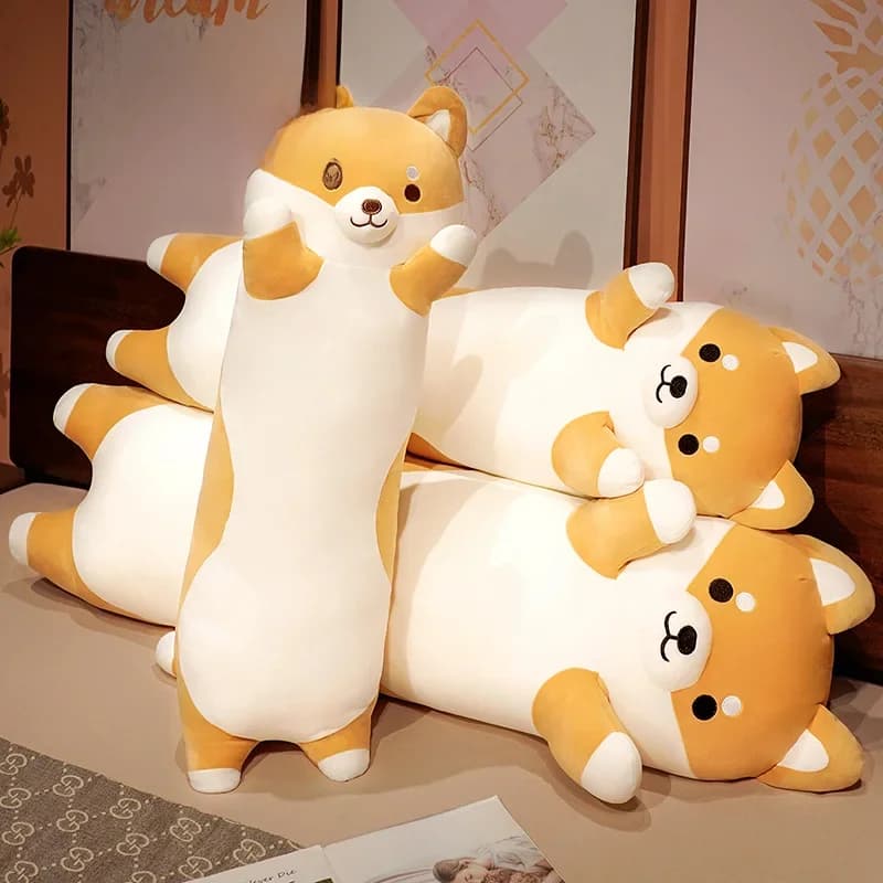 Peluche chien Corgi Chai, 50-150cm, Shiba Inu, oreiller, coussin doux, cadeau d'anniversaire, Leon