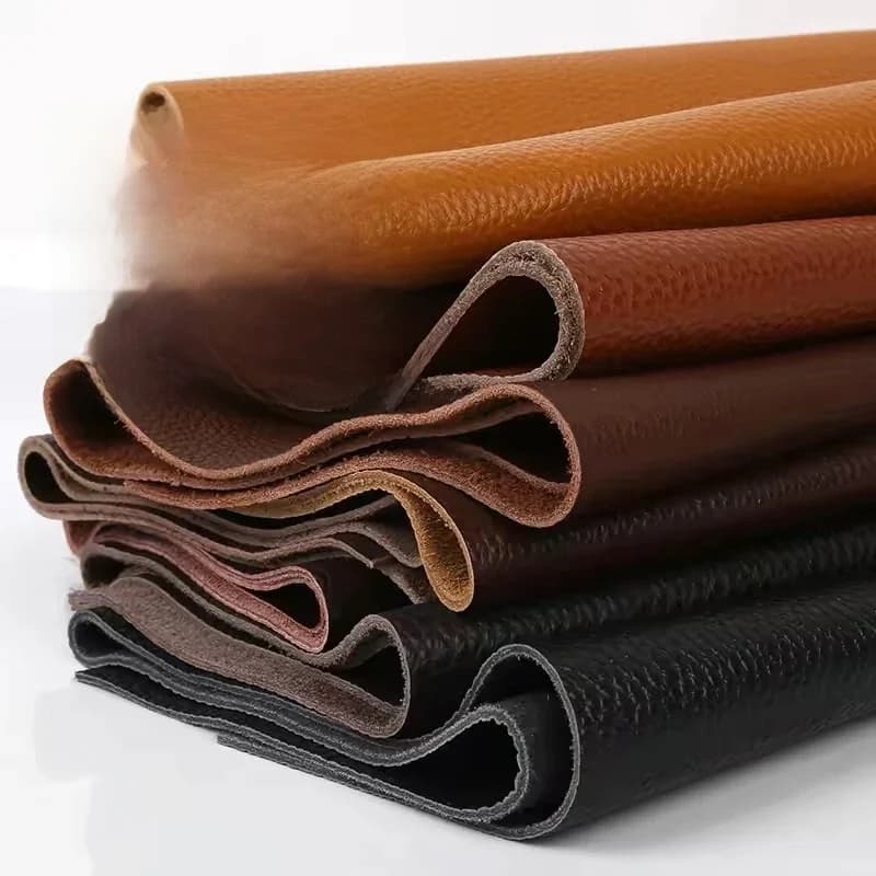 Cuir véritable, peau de vache couche supérieure, tissu en cuir marron, cuir importé, canapé café entier, sac souple de chevet, cuir