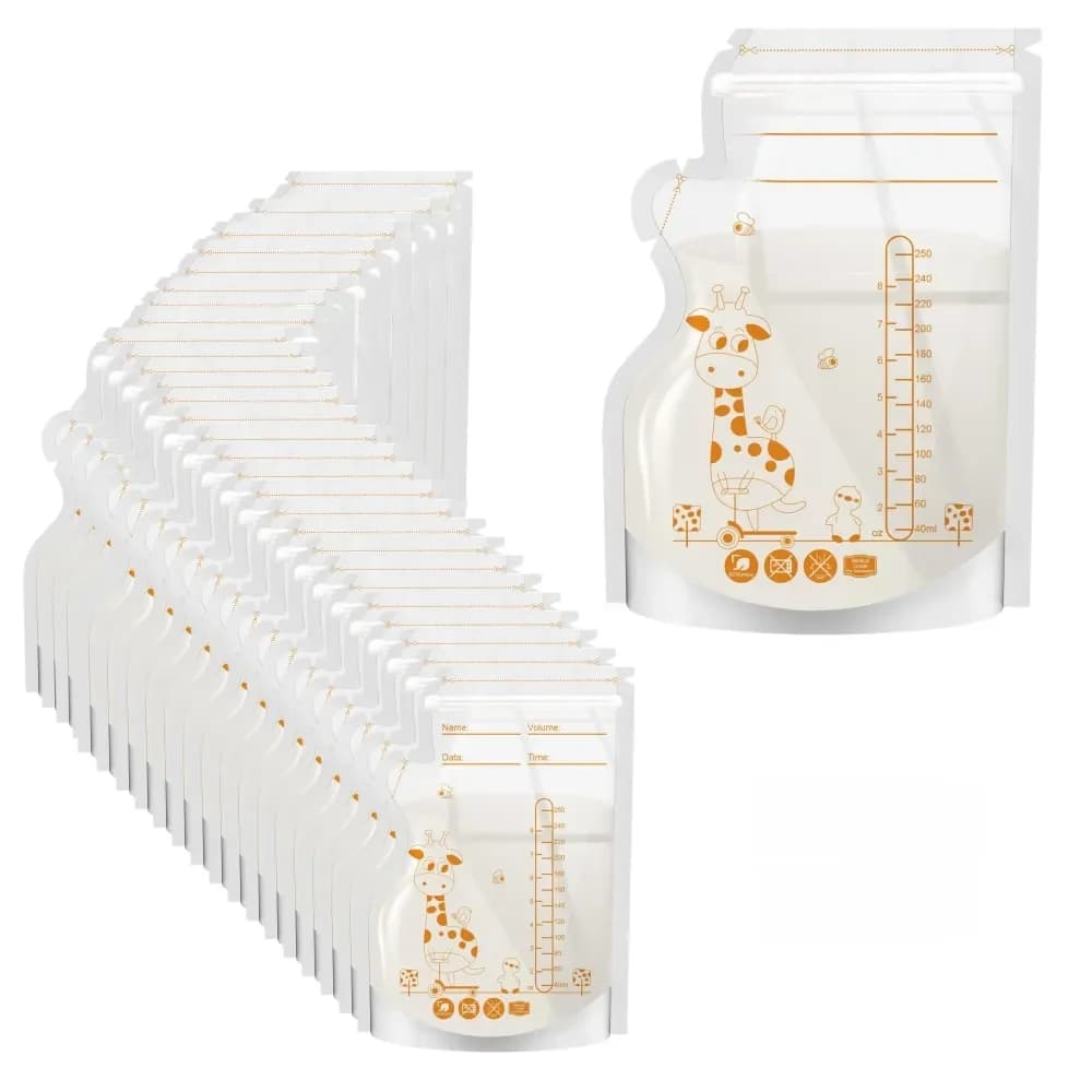Sac de conservation du lait maternel, 250ml, 100 pièces, conteneurs de stockage des aliments pour bébés autoportants, sans fuite, sacs de