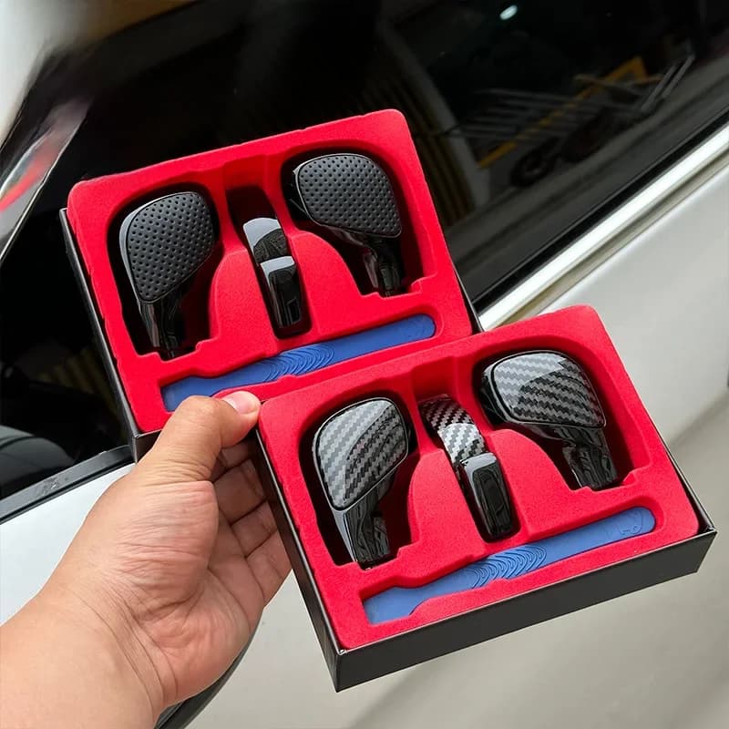 Pommeau de levier de vitesse en cuir chromé mat, couvercle latéral de vitesse, emblème DSG pour VW Golf 6 7 R GTI Passat B7 B8 CC R20 Jetta MK6 GLI