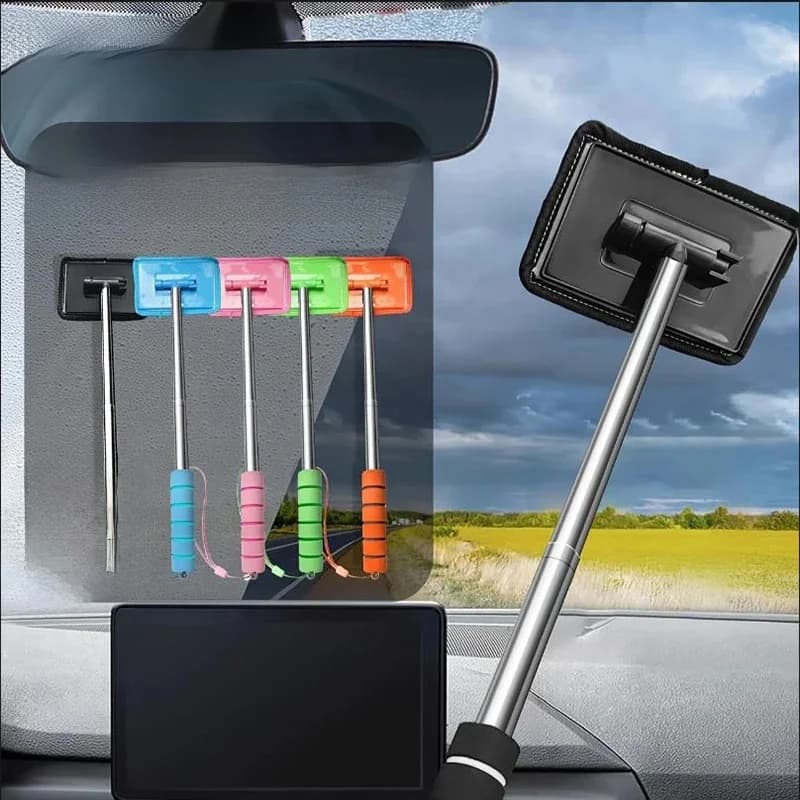 Essuie-glace télescopique pour pare-brise d'automobile, grattage à l'eau, outils de nettoyage automobile, brosse de nettoyage de vitres, chiffon de