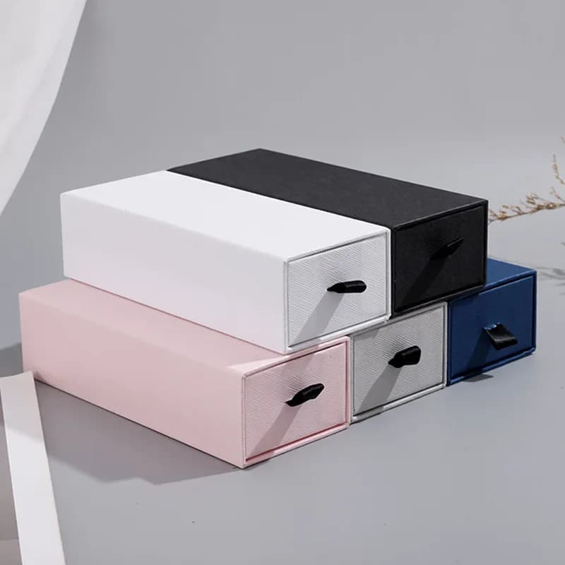Présentoir de bijoux carré, 10 pièces, boîte à lunettes, support d'emballage, noir, rose, blanc, boîte à cadeaux en papier Kraft pour lunettes
