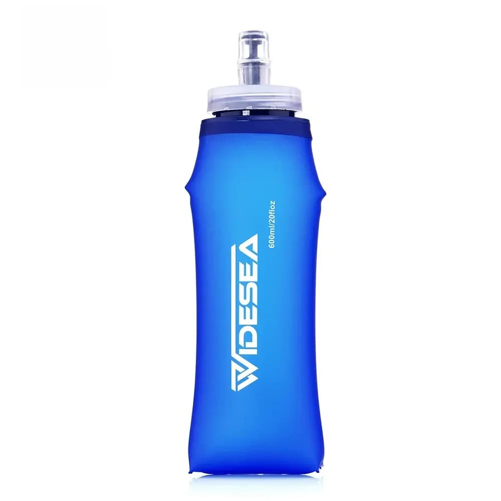 ESEA-Bouteille d'Eau Douce Pliable pour Camping, Flcopropriété d'Hydratation pour la Course en Plein Air, Vélo de Taille, Sans BPA, 600ml