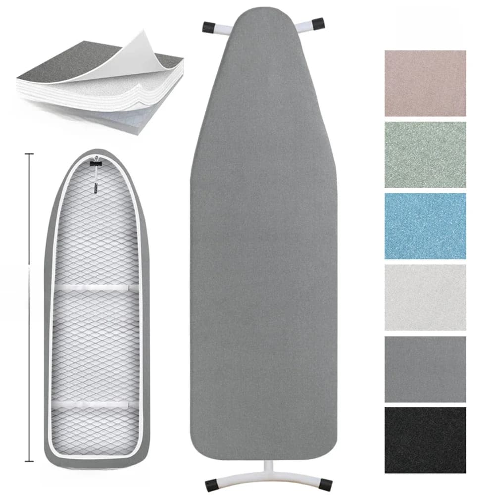 Housse de planche à repasser résistante aux brûlures, housse de repassage en tissu de coton avec rembourrage, coussin robuste réfléchissant