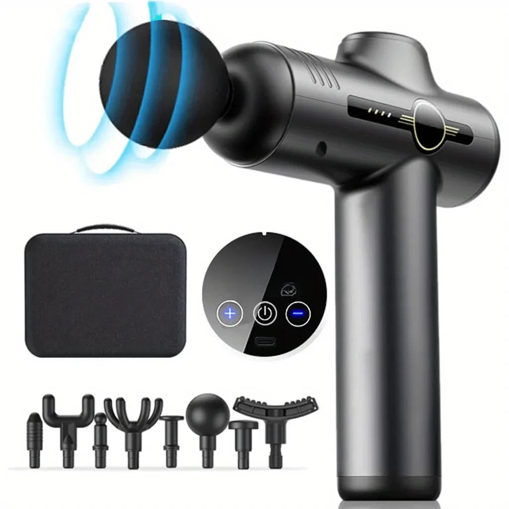 Pistolet de Massage Portable à vibrations pour Fascia, pour le corps, le cou, le dos, Relaxation musculaire profonde, Fitness, amincissant, une tête