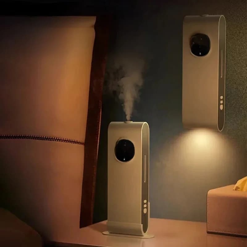 Machine d'aromathérapie à capteur automatique, avec veilleuse, Rechargeable, parfum domestique, diffuseur d'huile essentielle d'aromathérapie