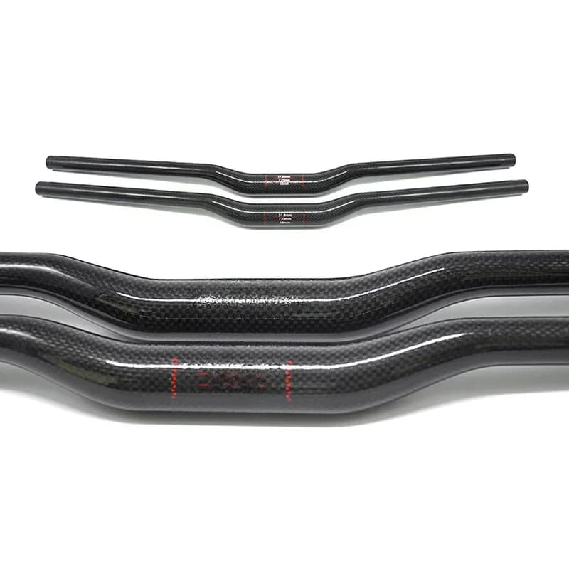 NO TRADEMARK guidon en carbone VTT guidon de vélo guidon en carbone vtt 3k 31.8*600 760mm guidon en forme d'hirondelle