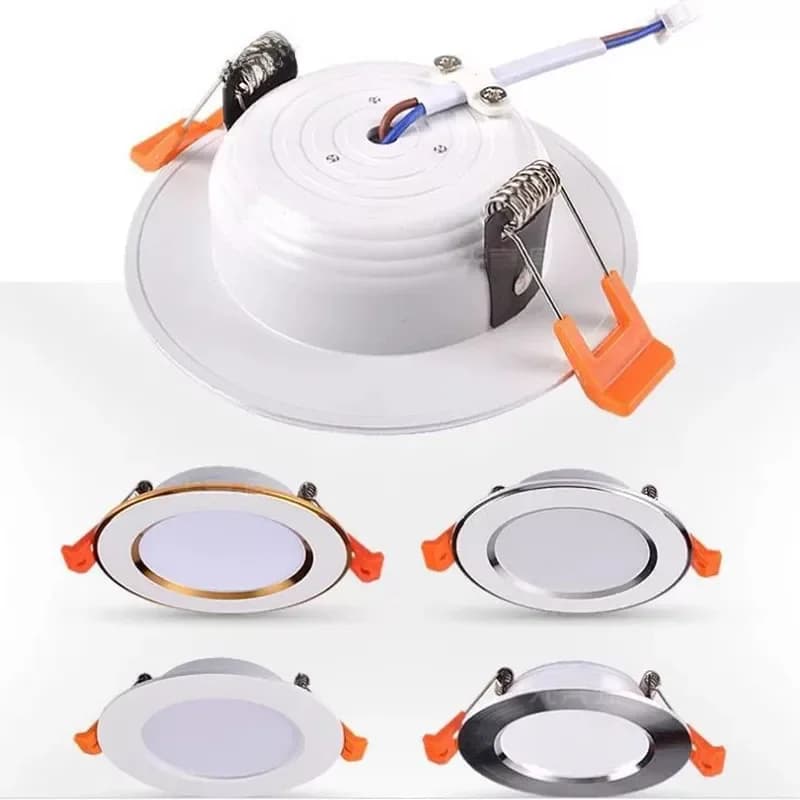 Dimmable LED Downlight Tri-ton lumière 110/220V Spot 5W 7W 9W 12W 15W encastré dans LED plafond Downlight lumière blanc chaud lampe