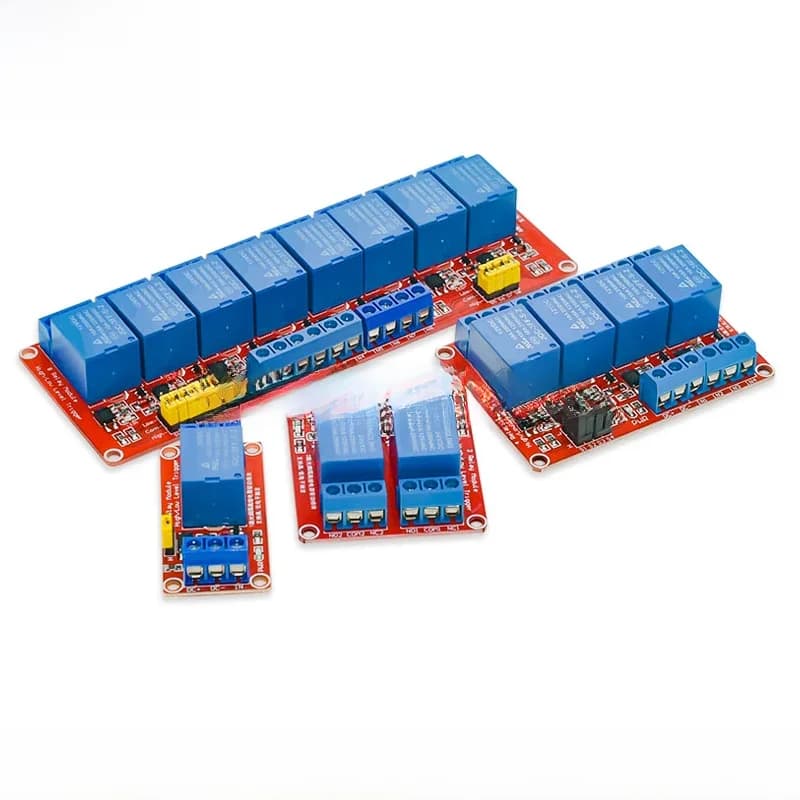 Bouclier de carte de Module de relais 1 2 4 8 canaux 5V 12V avec Support optocoupleur déclencheur de niveau haut et bas pour bricolage électronique