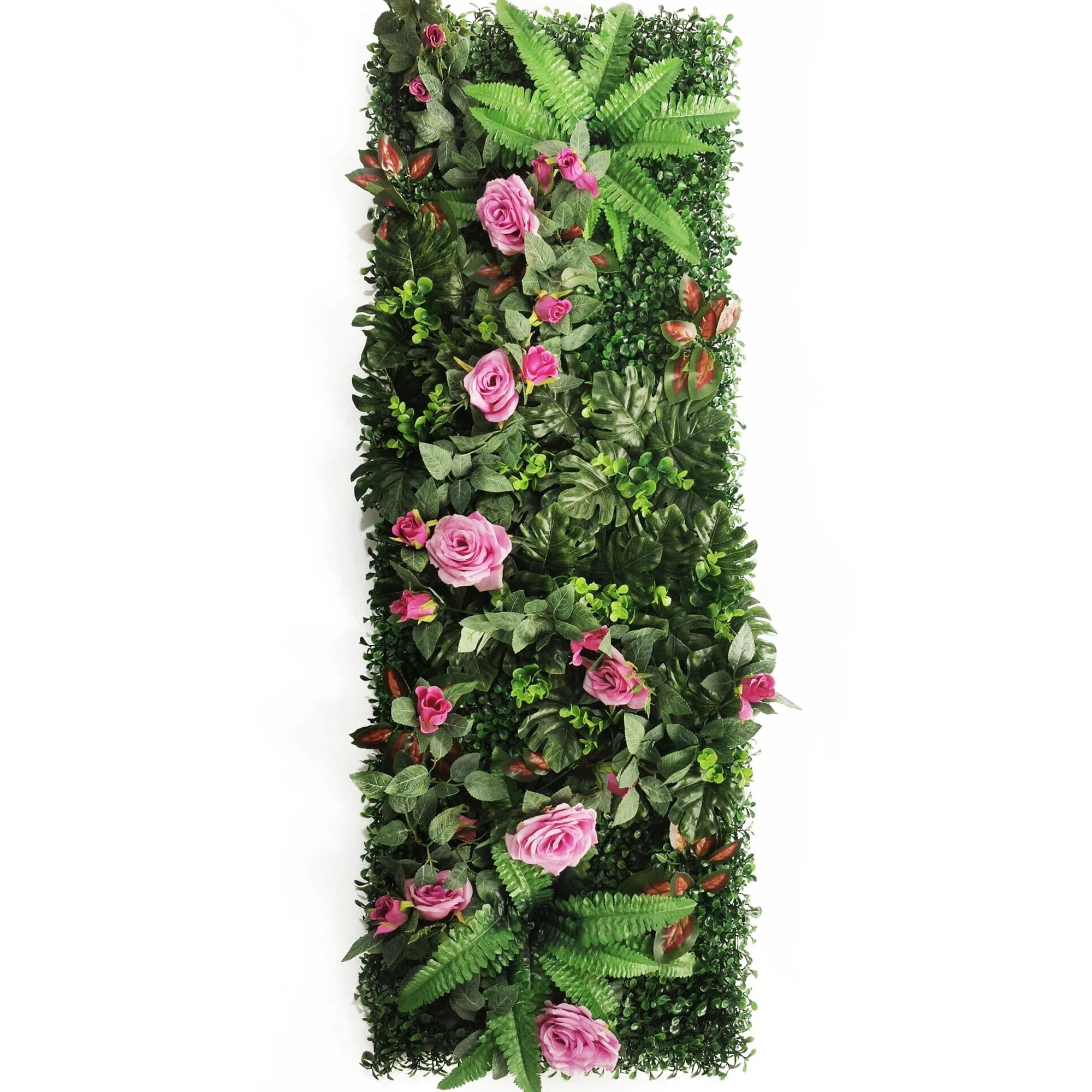 40*120CM décoration de la maison plante artificielle pelouse Rose panneau décoration murale couverte avec tapis de paille