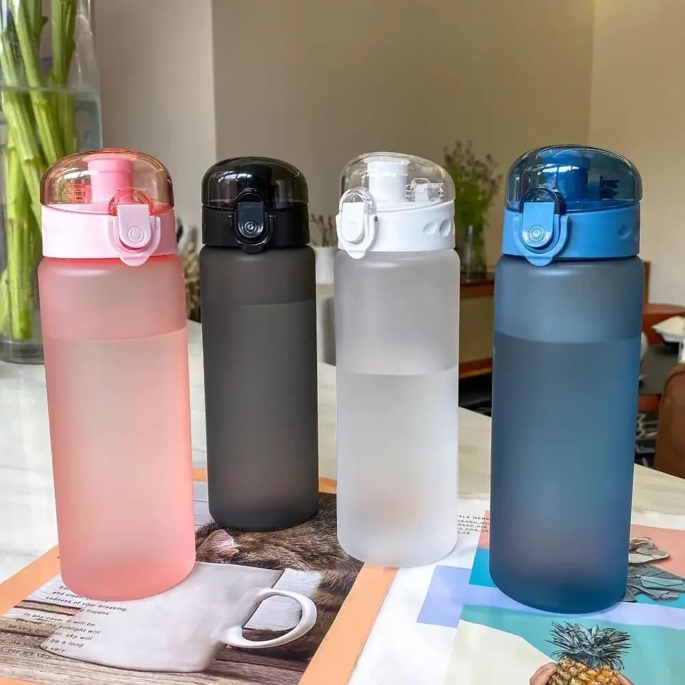 Bouteille d'eau transparente de sport 780ml, Portable, pour voyage, salle de sport, bouteille transparente étanche, bouteille givrée