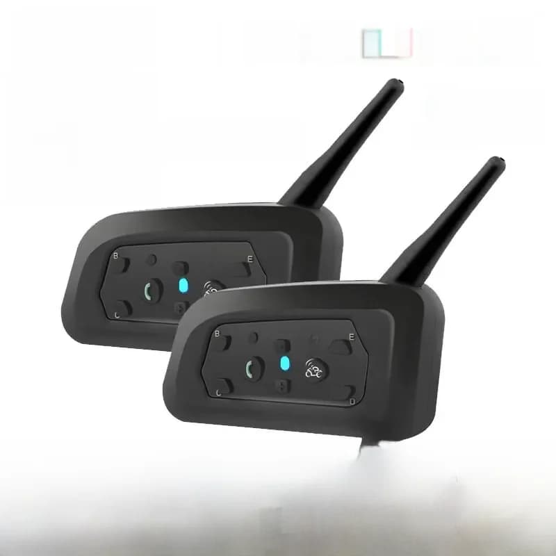 EJEAS V6 PRO + Moto Interphone Casque Bluetooth Casque 6 Coureurs 800m Communicateur Étanche V5.1 Musique Lecteur Interphone