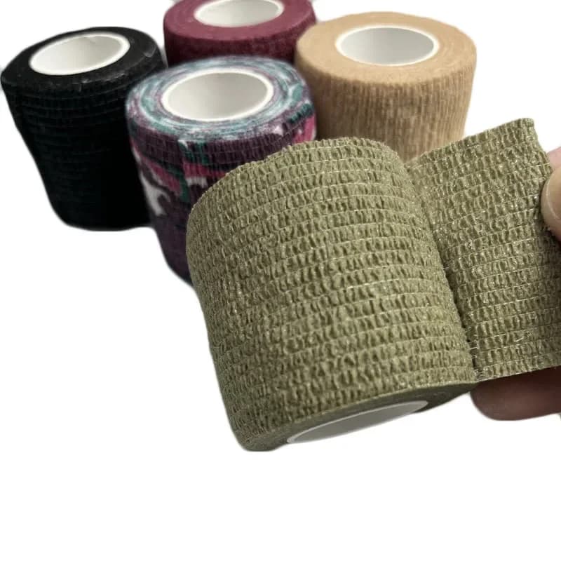 Ruban adhésif élastique pour doigts et poignets, bande fixatrice de sport respirante, bande médicale CamSolomon ronde, bandage animal de compagnie