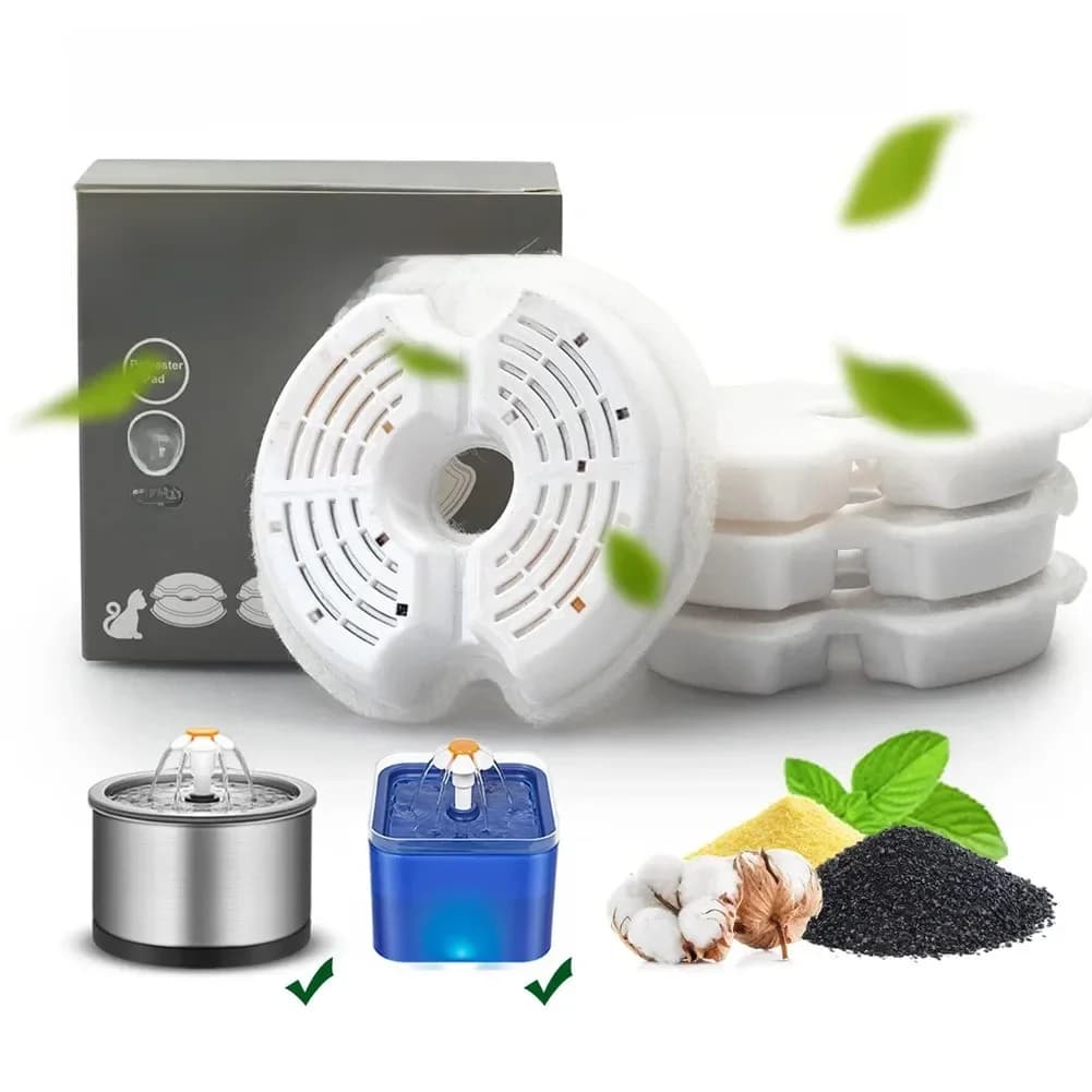 Filtres de fontaine de remplacement au charbon actif remplacés, pour chat, animal de compagnie, chien, distributeur d'eau potable, ensemble de