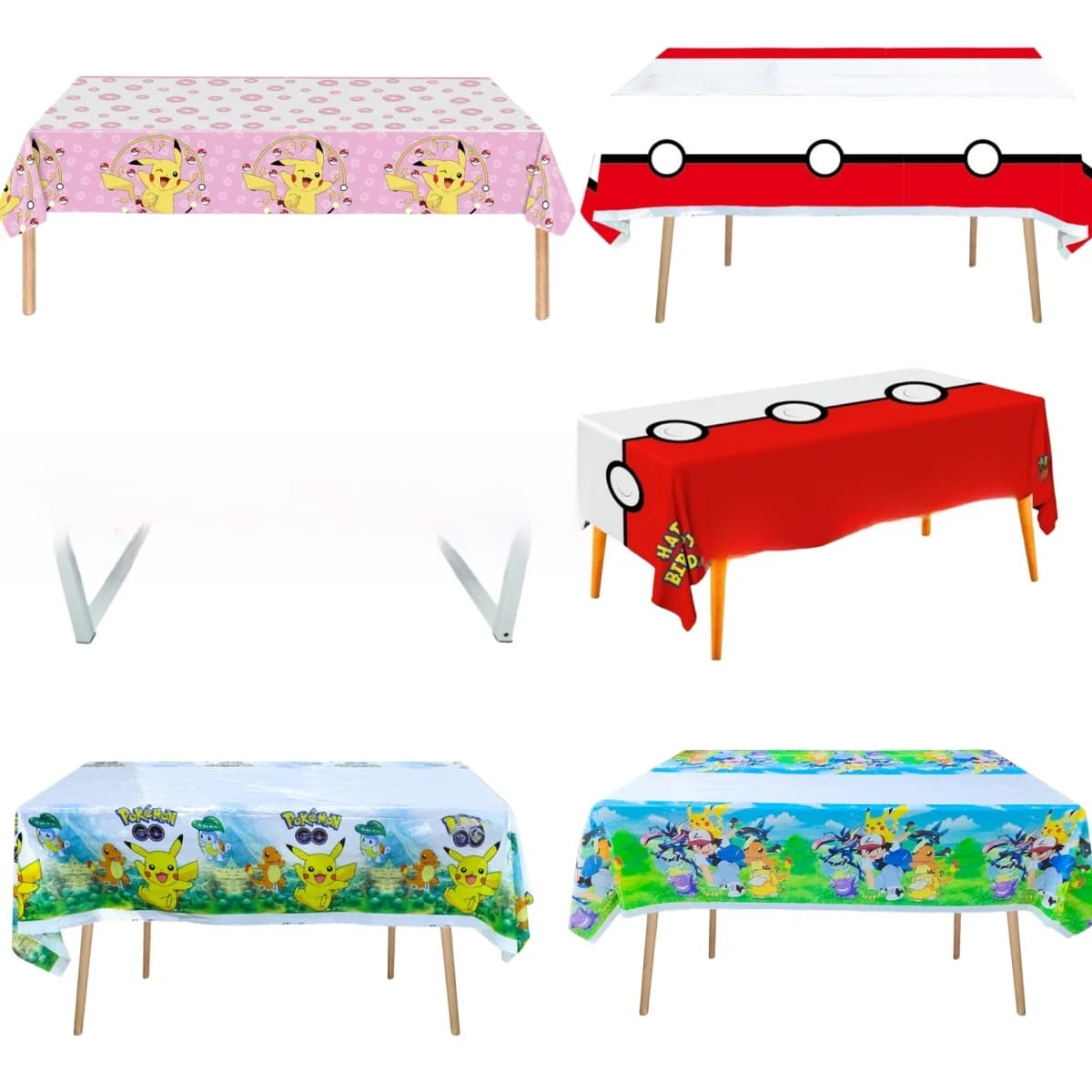 Nappe Pokemon, décorations de fête d'anniversaire, vaisselle jetable pour réception-cadeau pour bébé, couverture de Table Pikachu, fournitures de