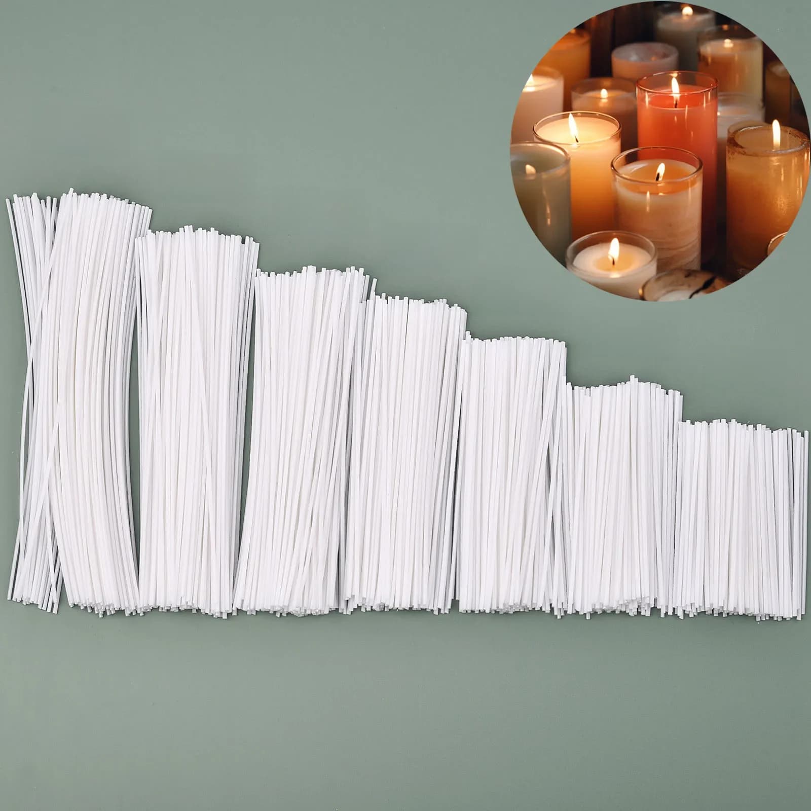 Ensemble de mèches de bougie en coton ciré, noyau d'avertissement sans fumée, lampe à kérosène tissée à noyau d'avertissement de soja