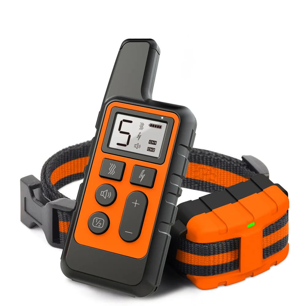 Collier de dressage électrique pour chien, étanche, télécommande pour animaux de compagnie, Rechargeable, 500m, collier d'entraînement pour