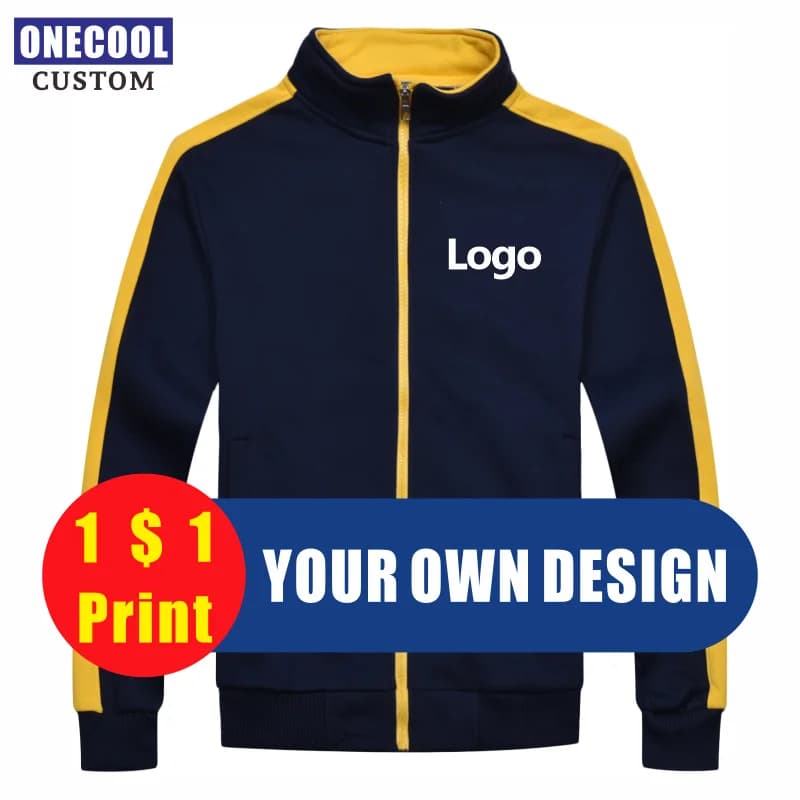 Veste Fine à Fermeture Éclair avec Logo Personnalisé Imprimé, Design Personnel, Broderie d'Image, Marque de Société, à la Mode, 2021