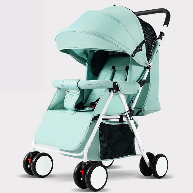 LazyChild – poussette portable et pliable pour bébé, en plastique, ultra légère et pratique, mini voiture à quatre roues
