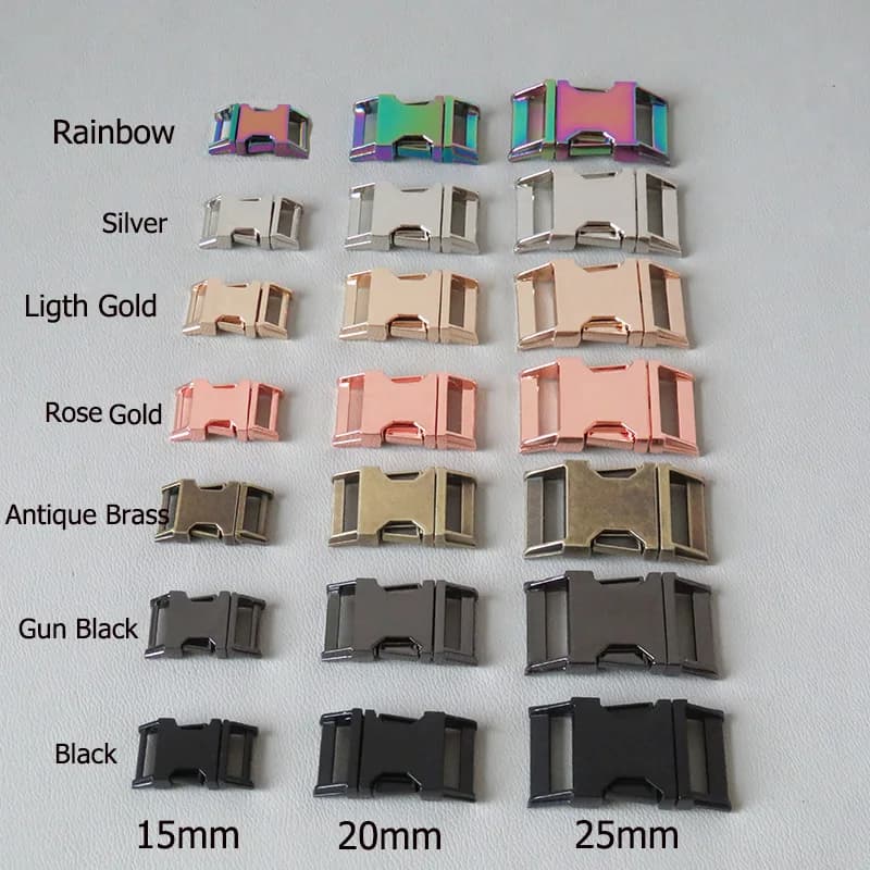 Sangle en métal pour collier de chien de compagnie, 15mm, 20mm, 25mm, sangle de dégagement installable, couture de paracorde, accessoires de