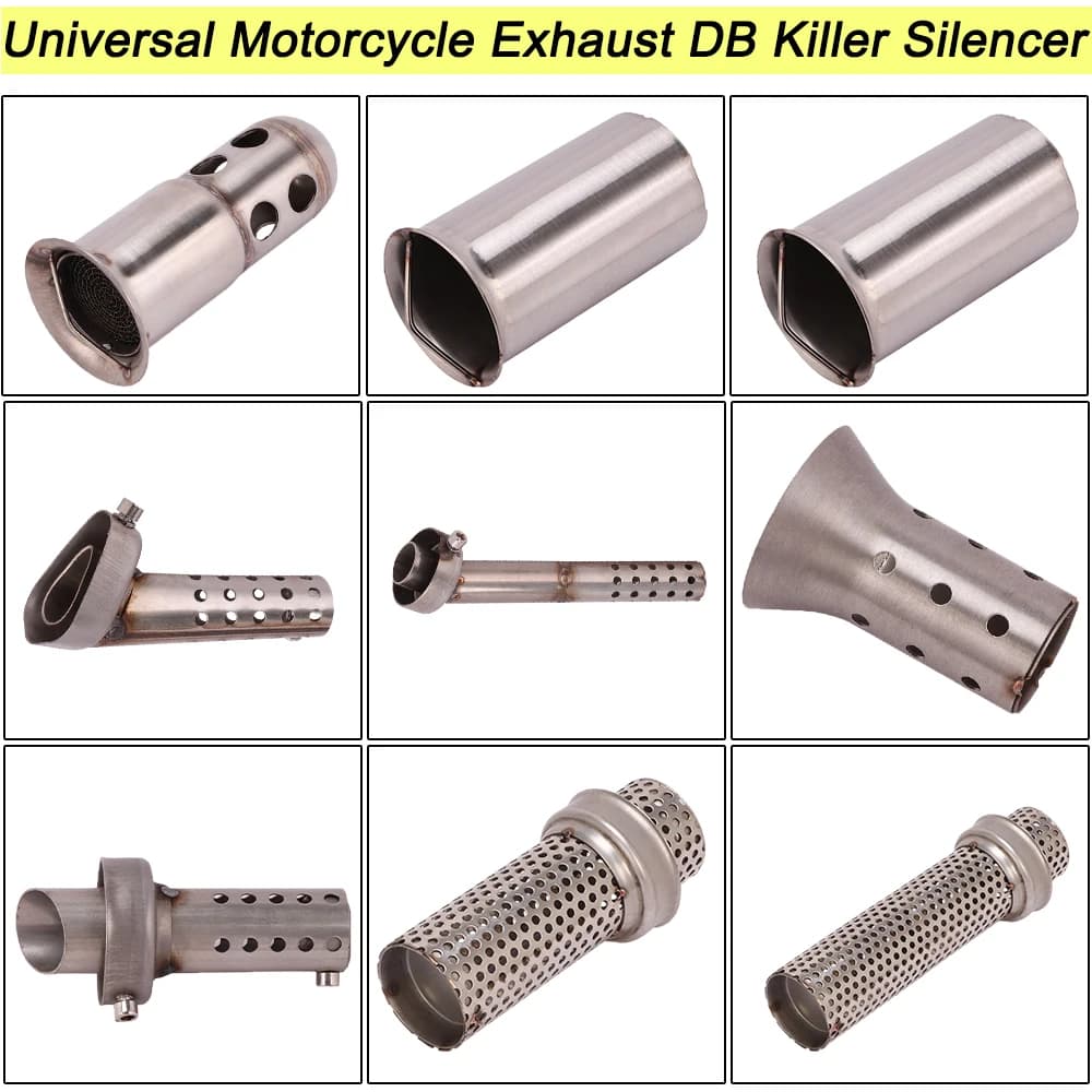 Tuyau d'échappement universel pour moto, 61mm, DB Killer, réduit le bruit, 51mm, pour Kawasaki, Honda, Suzuki, BMW, Yamaha