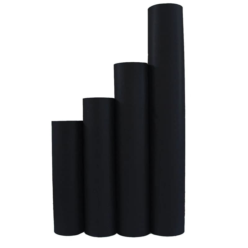 Tapis de couloir de mariage en tissu Non tissé antidérapant, couleur noir, longueur personnalisée