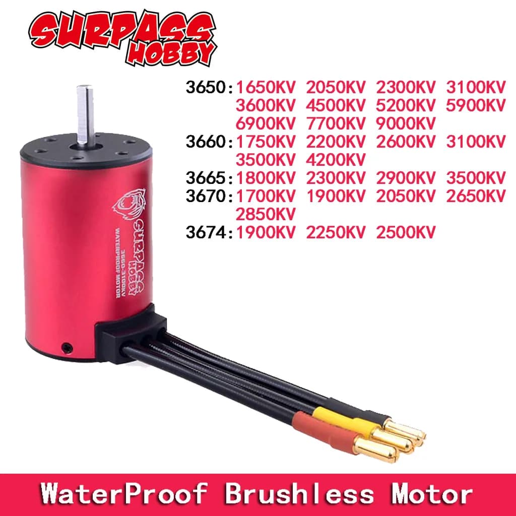 Surpass Hobby-Moteur sans balais étanche pour voiture RC, Drift Racing, camion tout-terrain, KK 3650, 3660, 3665, 3670, 3674, 1/8, 1/10, 2S, 3S