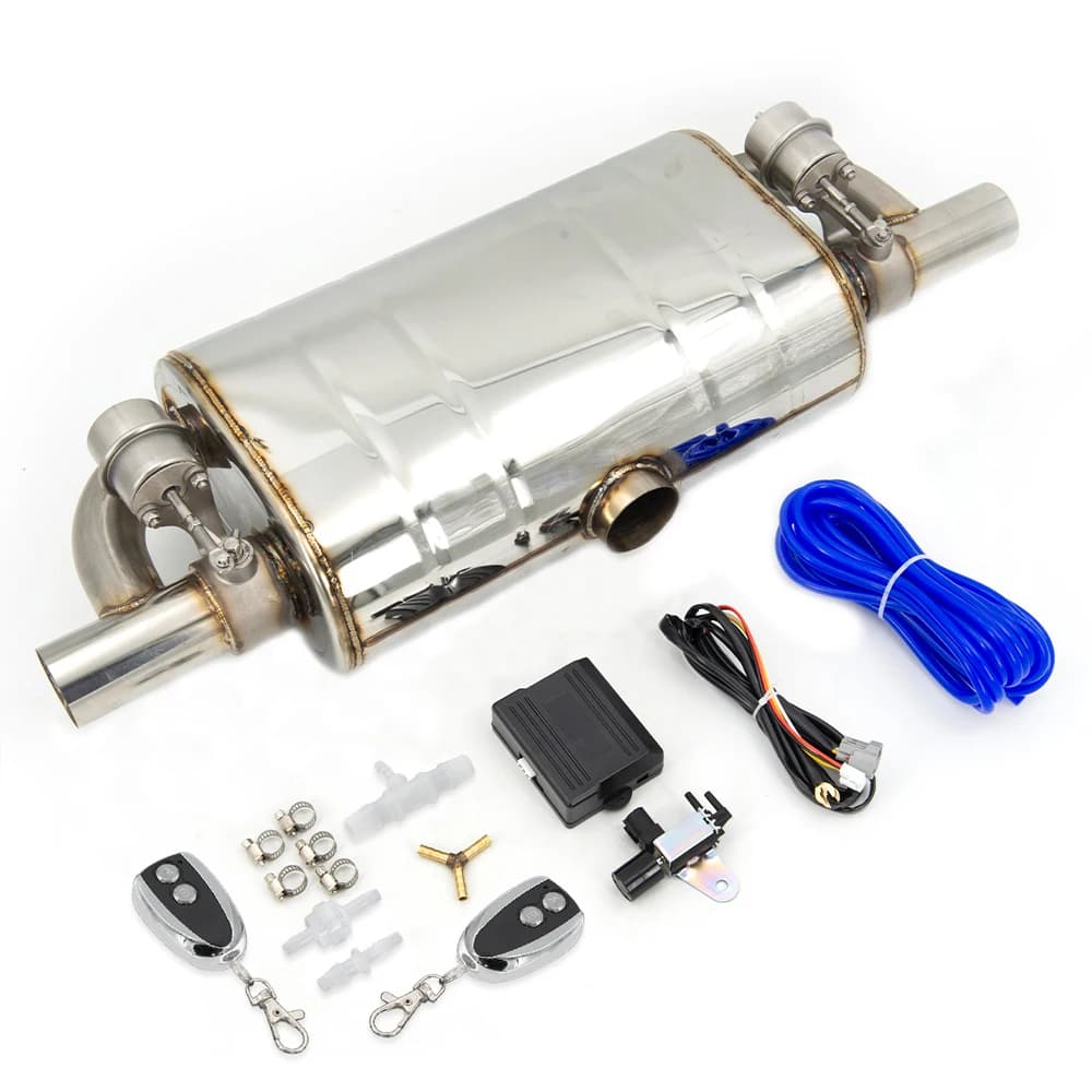 Tuyau d'échappement universel en forme de T pour voiture, pompe à vide, silencieux à Valve Variable, télécommande en acier inoxydable, une