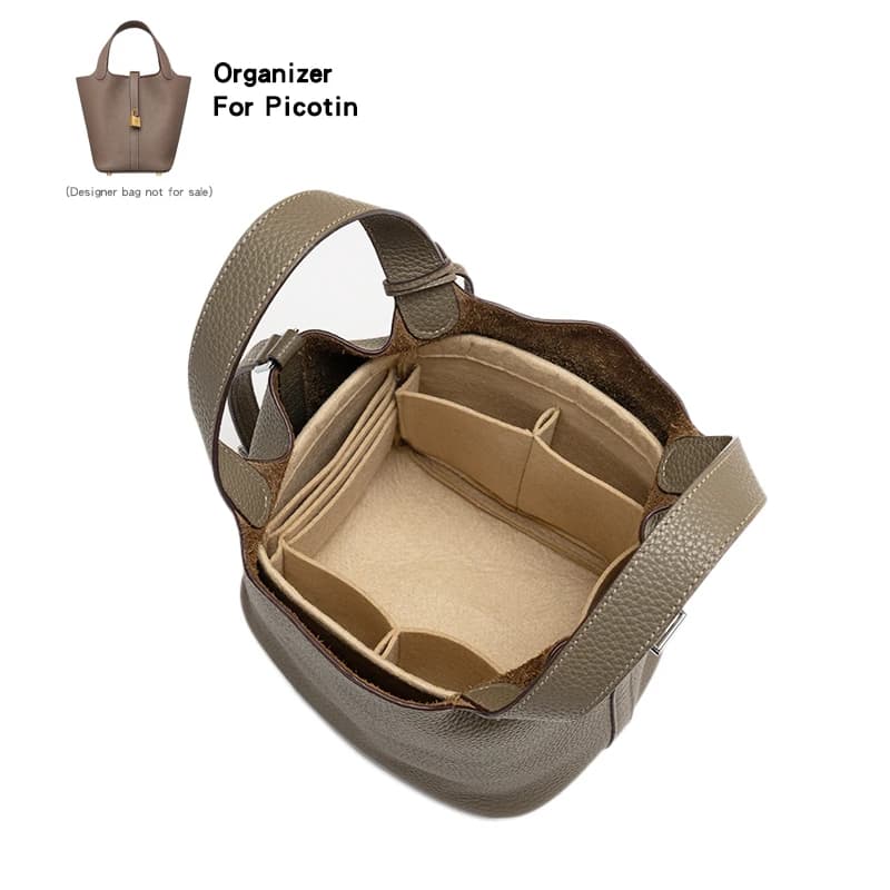 Sacs d'insertion pour H Picotin, porte-cartes, maquillage, sac à main de luxe, doublure de rangement, shaper cosmétique pour femme, 18, 22, 26, E27