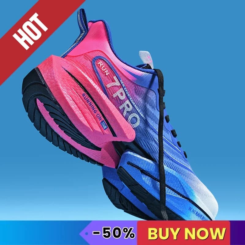 Chaussures de course respirantes et confortables pour hommes et femmes, baskets d'entraînement athlétique en plein Air, coussin d'air, plaque en