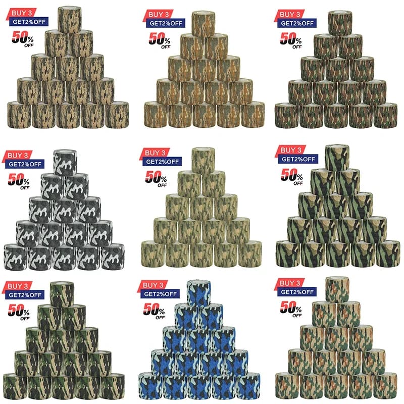 Bandage de camouflage en gaze, 6/10 pièces, élastique respirant et auto-adhésif pour la fixation du mouvement des doigts, des poignets et des