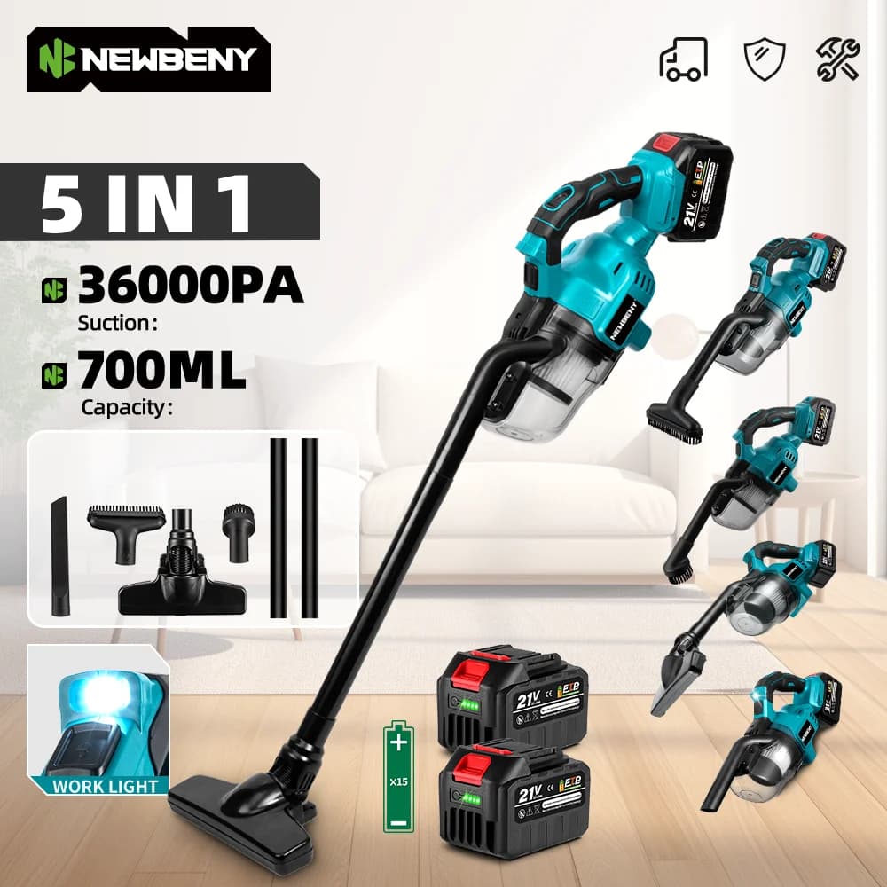 NEWBENY – aspirateur électrique sans fil 1000W, Rechargeable, pour sols durs, nettoyage de carpe, outils électriques pour Makita, broche de