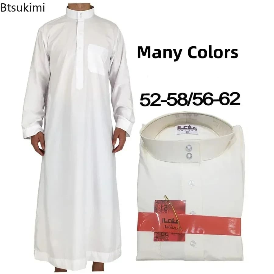 Vêtements islamiques hommes longueur à manches longues en vrac hommes musulmans arabie saoudite Pakistan Kurta Costumes musulmans robe musulmane