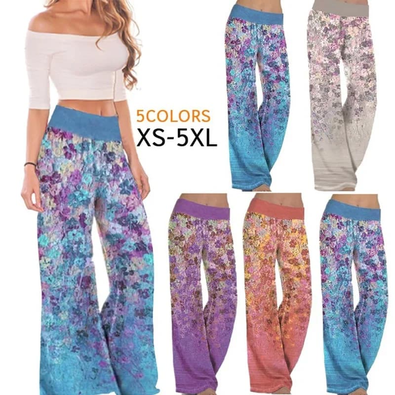 Pantalon de plage décontracté en coton et lin, style rétro bohème, taille haute, couleur unie, coupe droite, imprimé FJM, yoga, jambes larges,