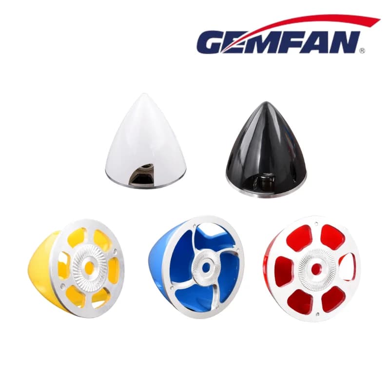 Spinner 38mm 45mm 51mm 57mm 63mm 70mm 75mm pour avion RC, pièces de bricolage, accessoires de loisirs, base en aluminium, Spinner en plastique Gemfan