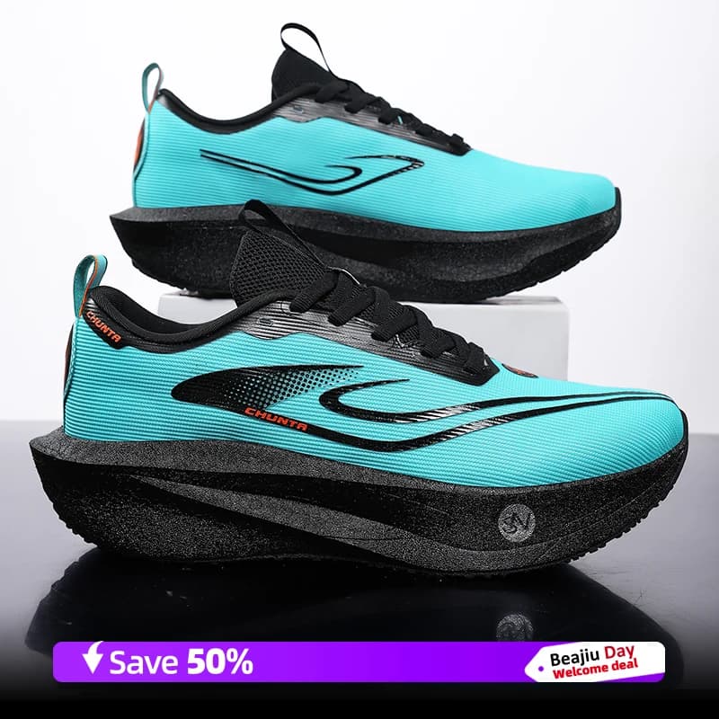    Chaussures de course pour hommes, plaque en carbone, spécialité marathon, sport, respirantes, légères, confortables, baskets de loisirs pour