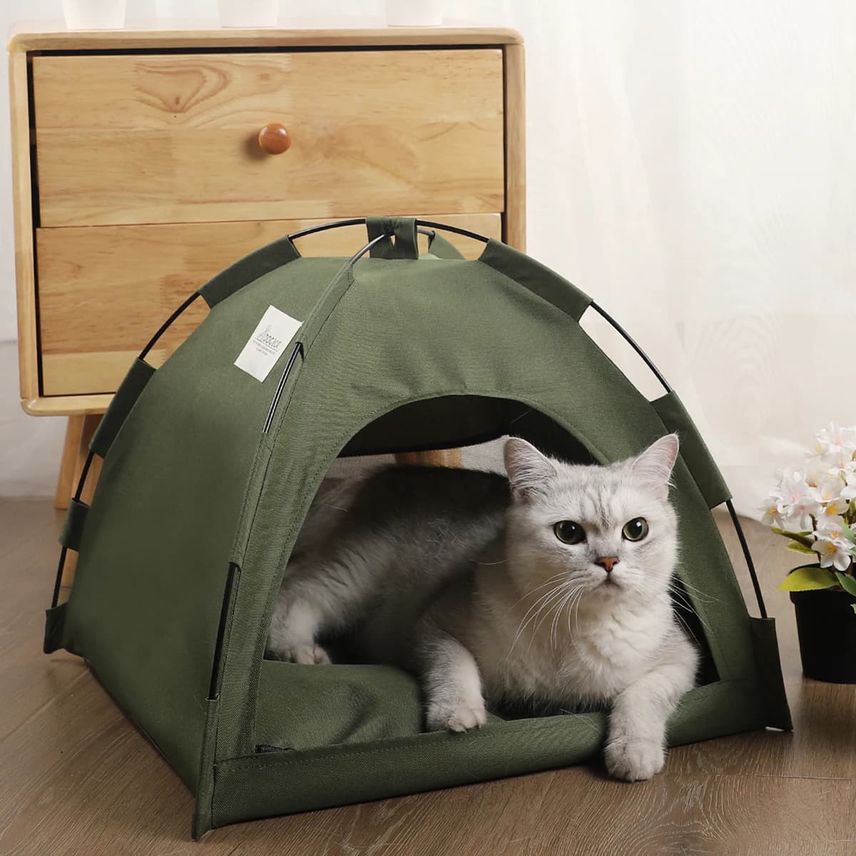 Lit de tente pour animaux de compagnie, fournitures de maison pour chats, produits, accessoires, coussins chauds, meubles, canapé, panier, lits