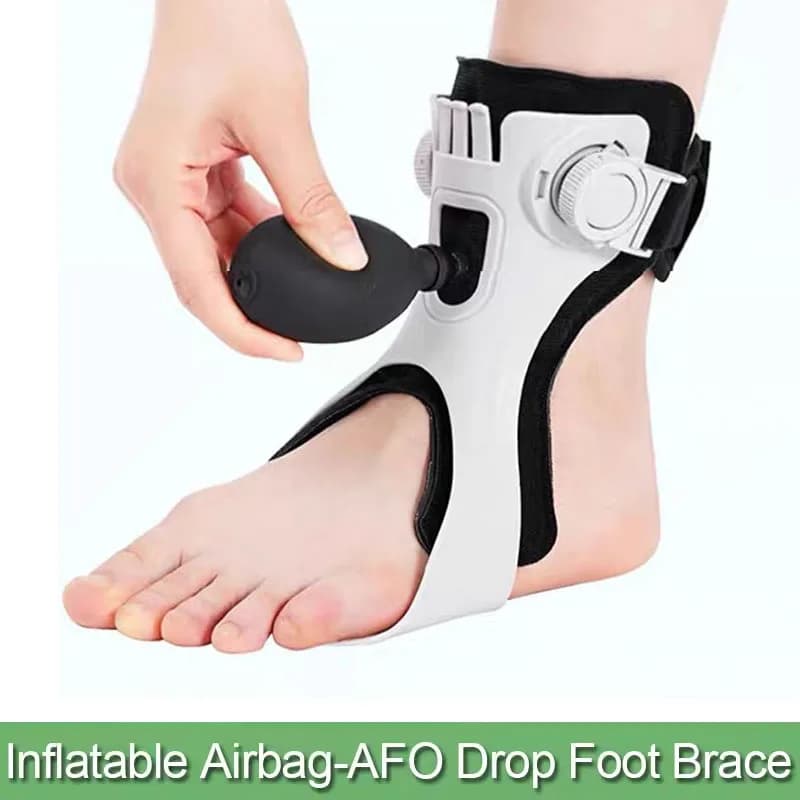 Orthèse de pied tombant avec sac à gaz gonflable, correcteur de pied d'équilibre, Support de cheville pour hémiplégie, chaussures d'accident