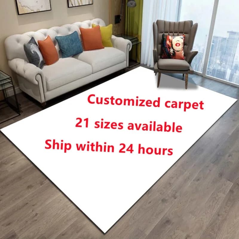 Tapis rectangulaire imprimé Lea personnalisé, tapis de yoga pour adultes, décoration de salon, portes personnalisées, 21 tailles, livraison
