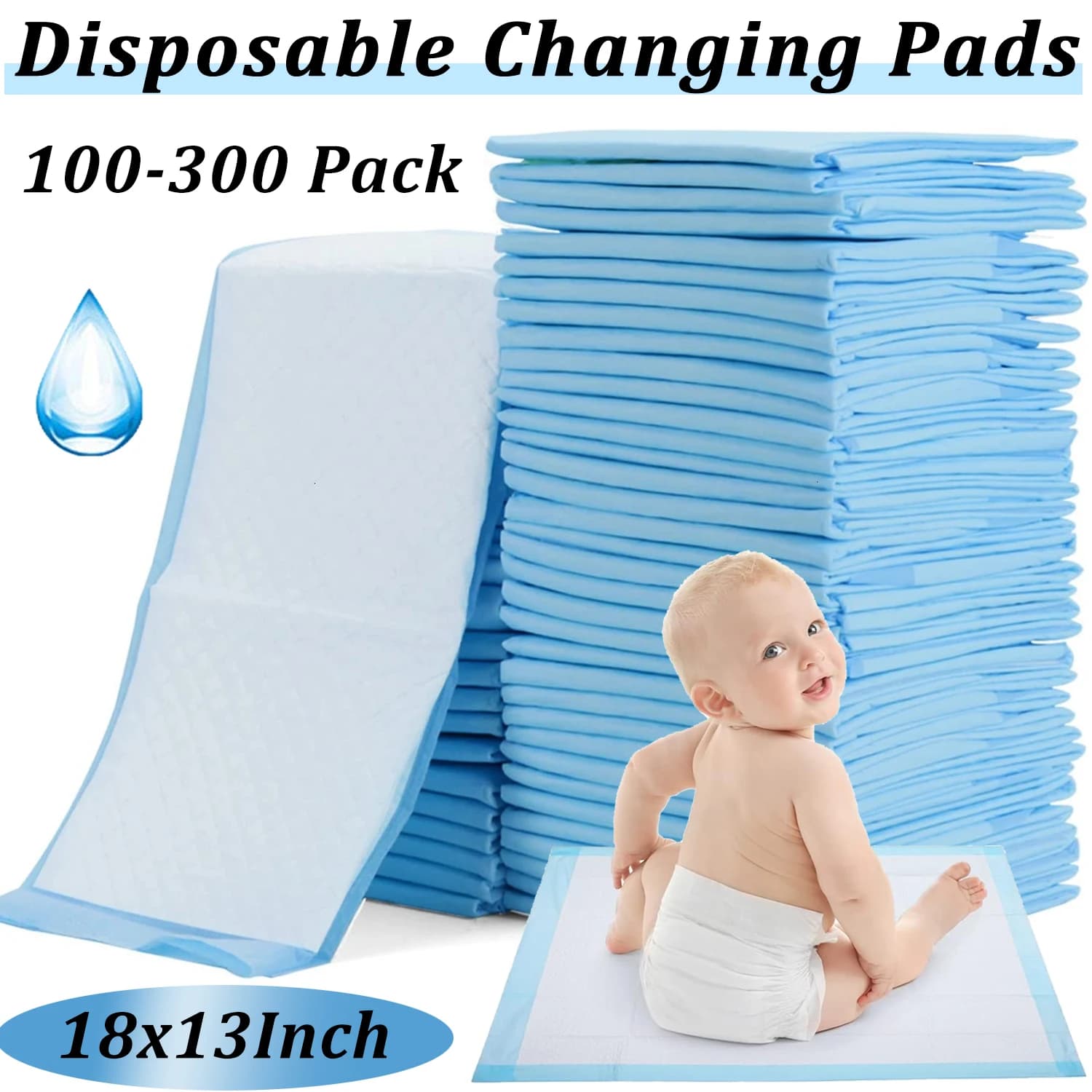 20-100 pièces matelas à langer jetable haute absorption matelas à langer imperméable à l'eau anti-fuite bébé sous-vêtements jetables pour