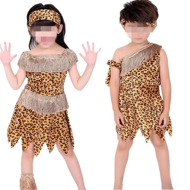 Costume de Cosplay Africain Original pour Enfant Garçon et Fille, Accessoire de ixd'Halloween