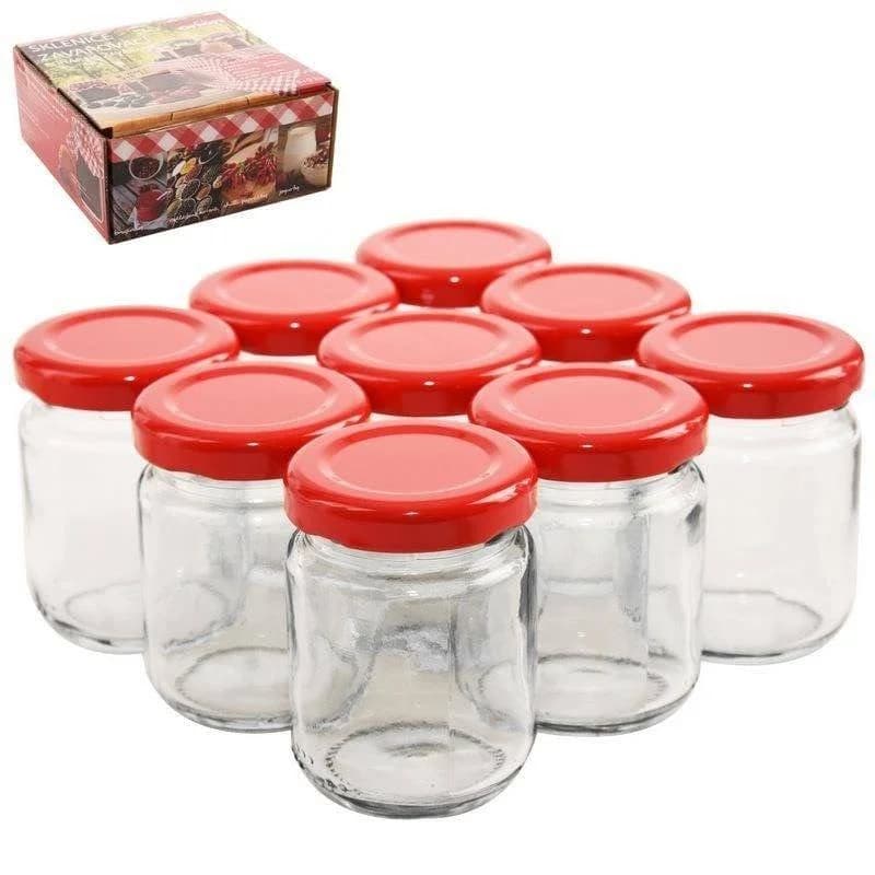 Bocal en verre avec vis, 60 ml, 9 pièces