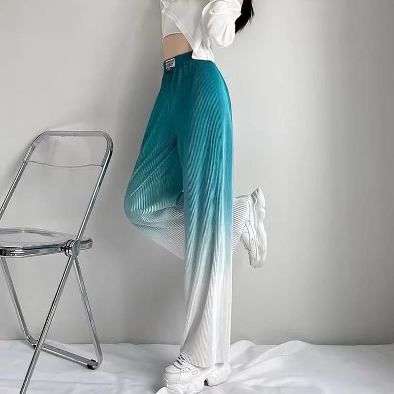 Pantalon large esthétique de style coréen pour femmes, mode d'été élégante, tendance vintage, chaud, décontracté